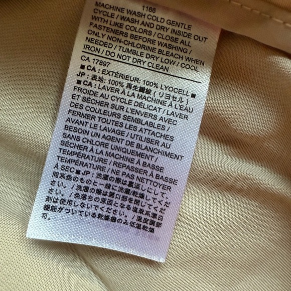 Banana Republic Beige Utility Jacket MP Petite 100% Lyocell Lightweight Anorak - Picture 4 of 6